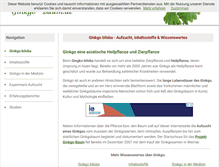 Tablet Screenshot of ginkgo-baum.de